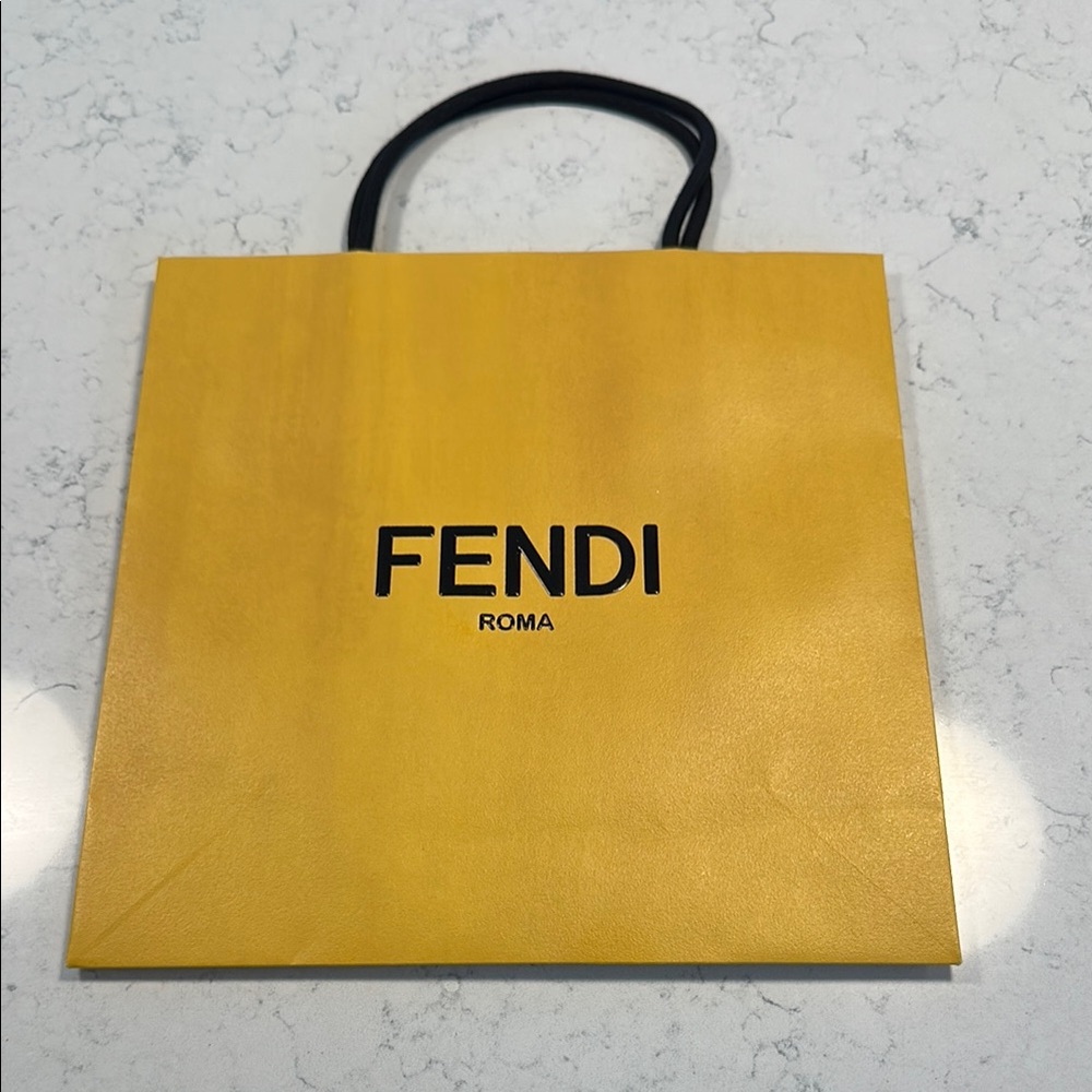 Authentic Fendi Yellow Shopping Bag